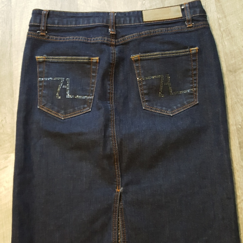 Zara Denim Pencil Skirt Size Small Blue Jean